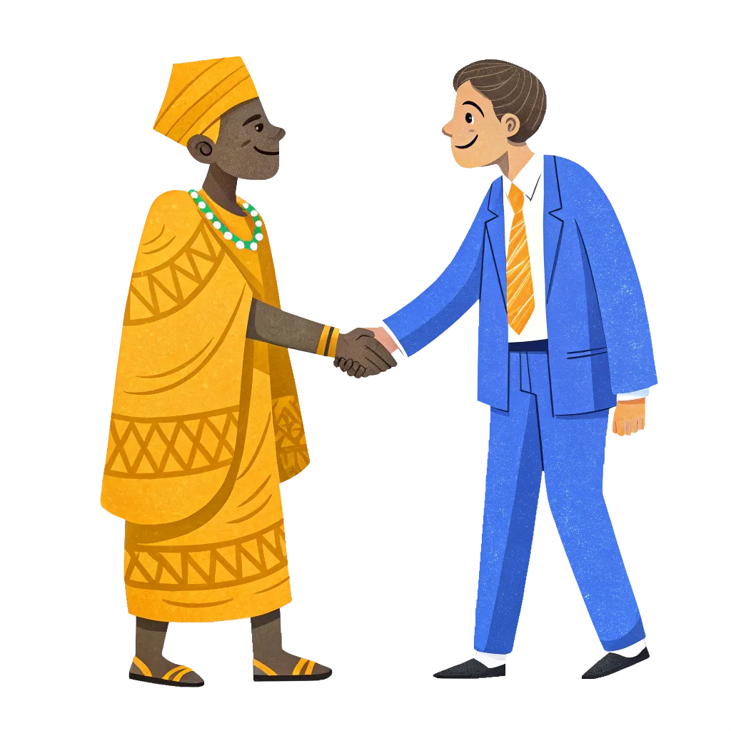 Two men shaking hands